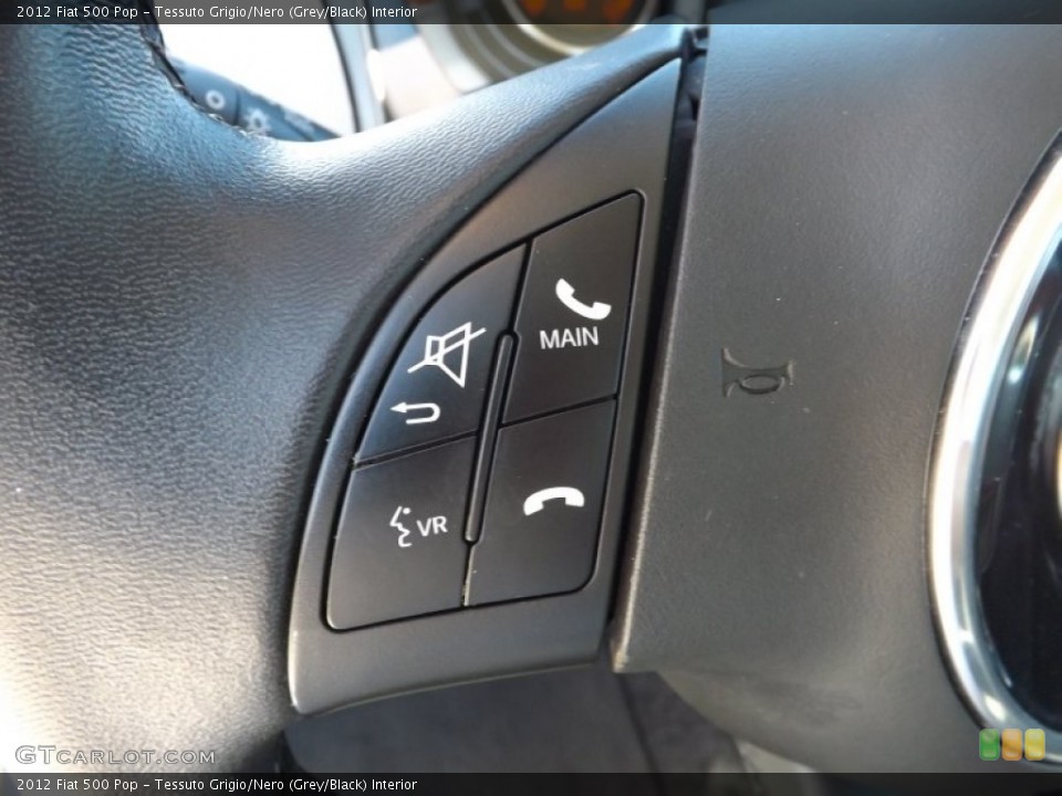 Tessuto Grigio/Nero (Grey/Black) Interior Controls for the 2012 Fiat 500 Pop #80478467