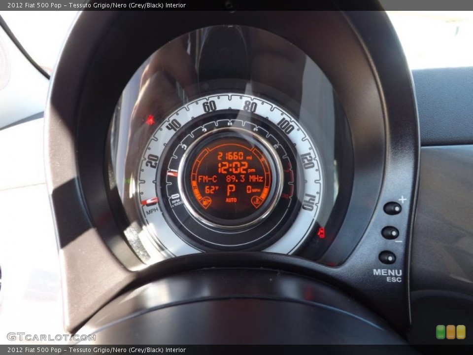 Tessuto Grigio/Nero (Grey/Black) Interior Gauges for the 2012 Fiat 500 Pop #80478494