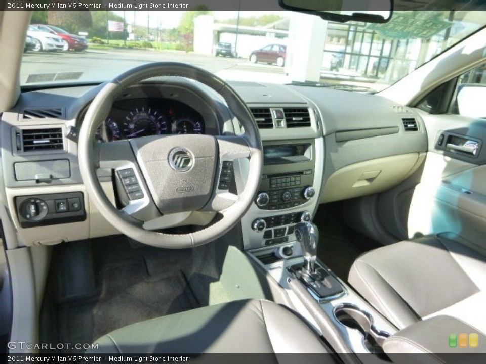 Medium Light Stone Interior Dashboard for the 2011 Mercury Milan V6 Premier #80482882
