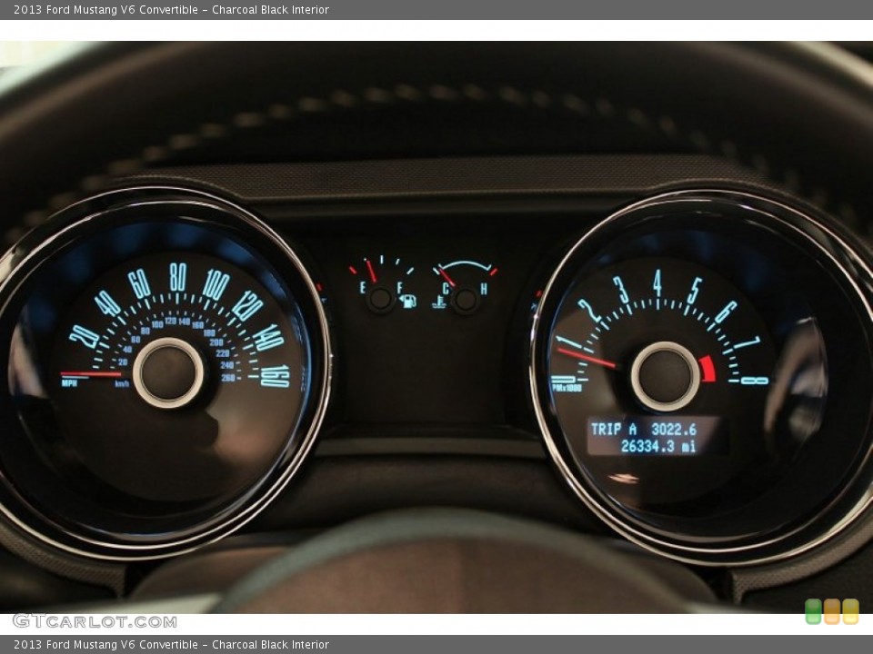 Charcoal Black Interior Gauges for the 2013 Ford Mustang V6 Convertible #80483907