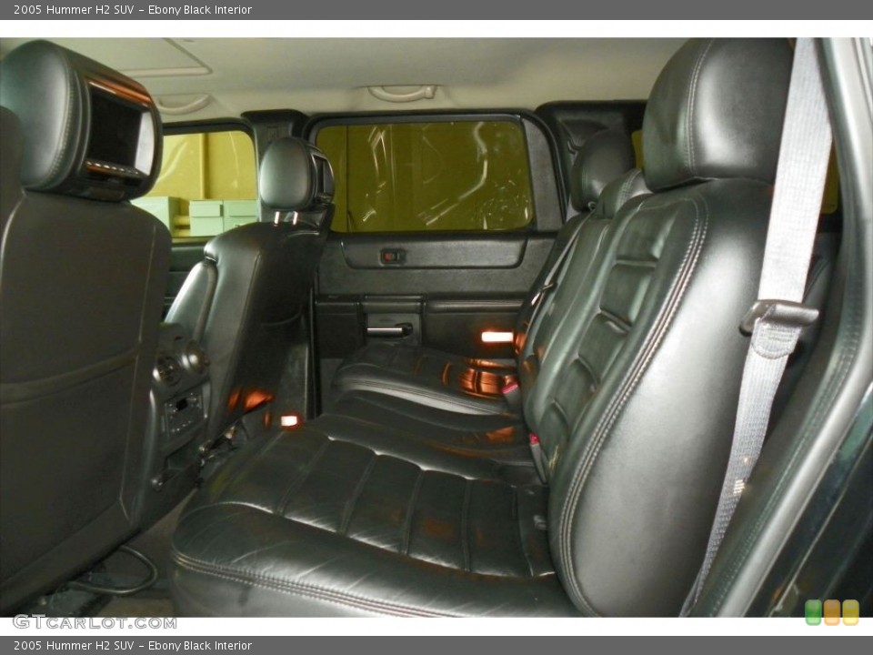 Ebony Black Interior Rear Seat for the 2005 Hummer H2 SUV #80486074