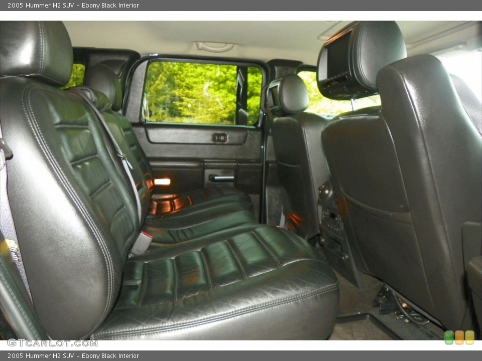 Ebony Black Interior Rear Seat for the 2005 Hummer H2 SUV #80486186