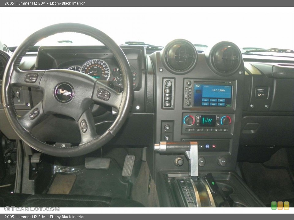 Ebony Black Interior Dashboard for the 2005 Hummer H2 SUV #80486316