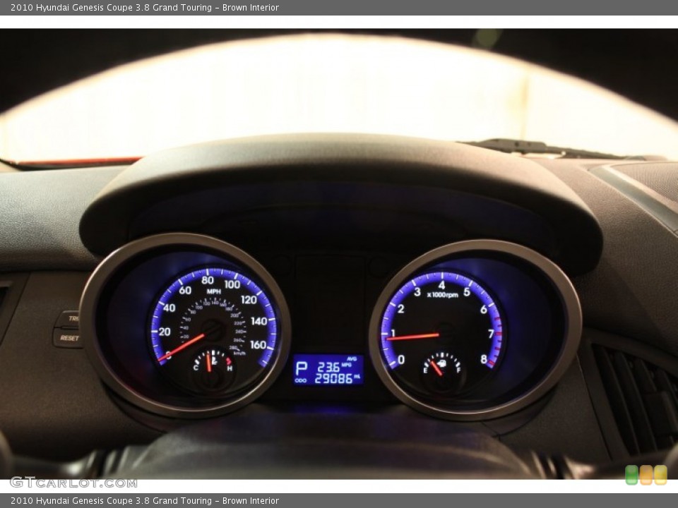 Brown Interior Gauges for the 2010 Hyundai Genesis Coupe 3.8 Grand Touring #80487280