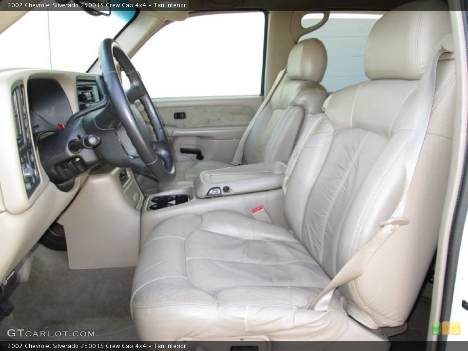 Tan Interior Photo for the 2002 Chevrolet Silverado 2500 LS Crew Cab 4x4 #80494319