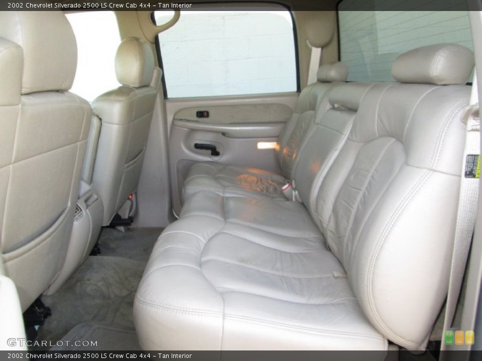 Tan Interior Rear Seat for the 2002 Chevrolet Silverado 2500 LS Crew Cab 4x4 #80494417