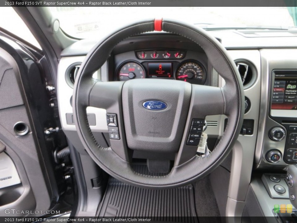 Raptor Black Leather/Cloth Interior Steering Wheel for the 2013 Ford F150 SVT Raptor SuperCrew 4x4 #80495161