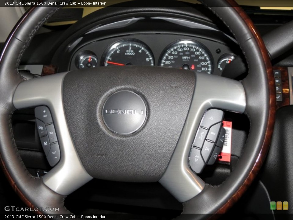 Ebony Interior Steering Wheel for the 2013 GMC Sierra 1500 Denali Crew Cab #80496196