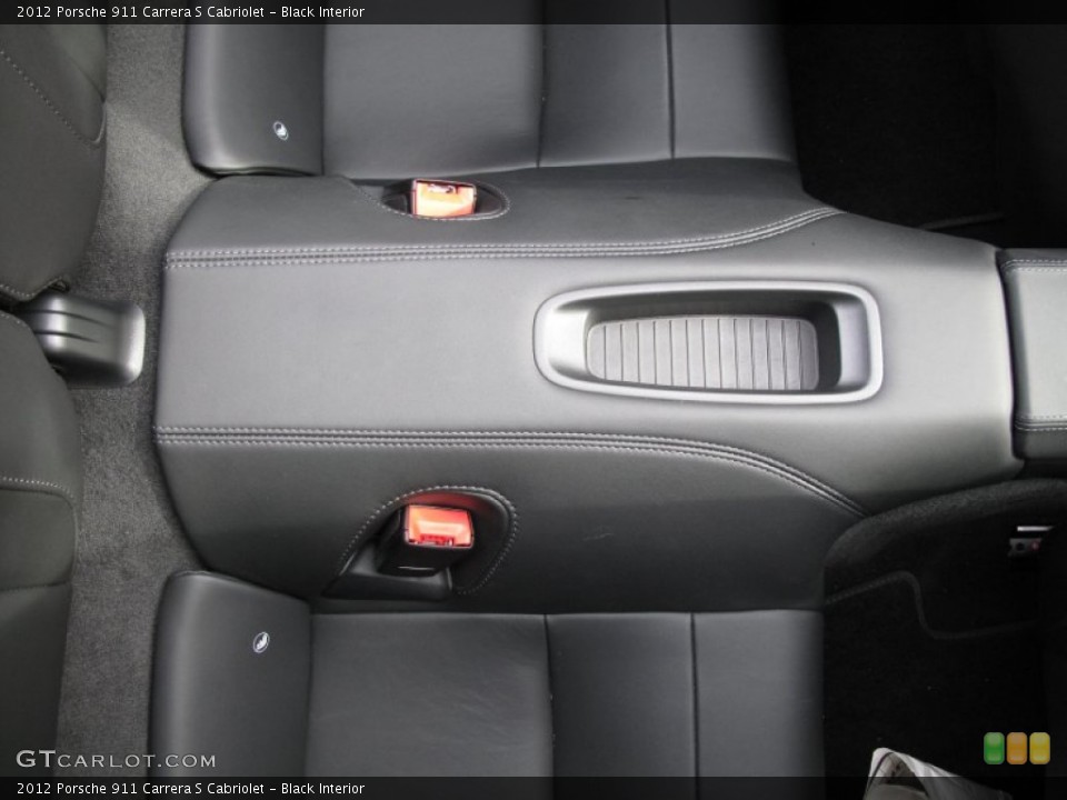 Black Interior Rear Seat for the 2012 Porsche 911 Carrera S Cabriolet #80497766