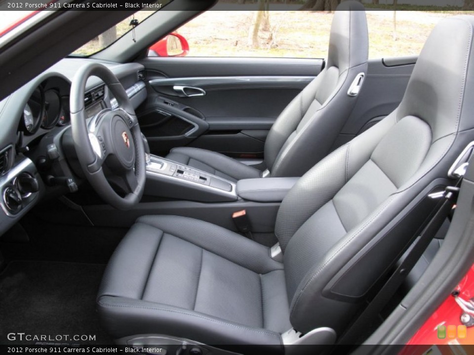 Black Interior Front Seat for the 2012 Porsche 911 Carrera S Cabriolet #80497843