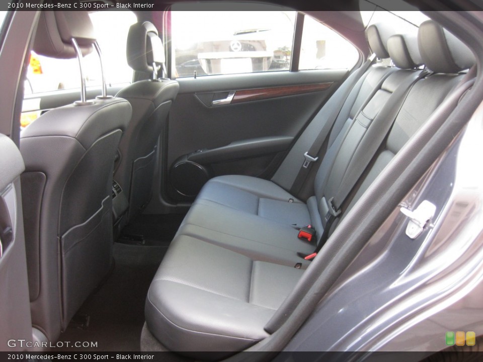 Black Interior Rear Seat for the 2010 Mercedes-Benz C 300 Sport #80499876
