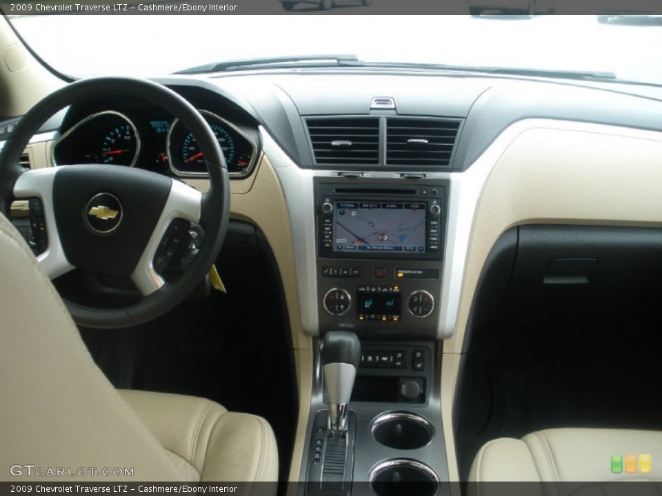 Cashmere/Ebony Interior Dashboard for the 2009 Chevrolet Traverse LTZ #80504539