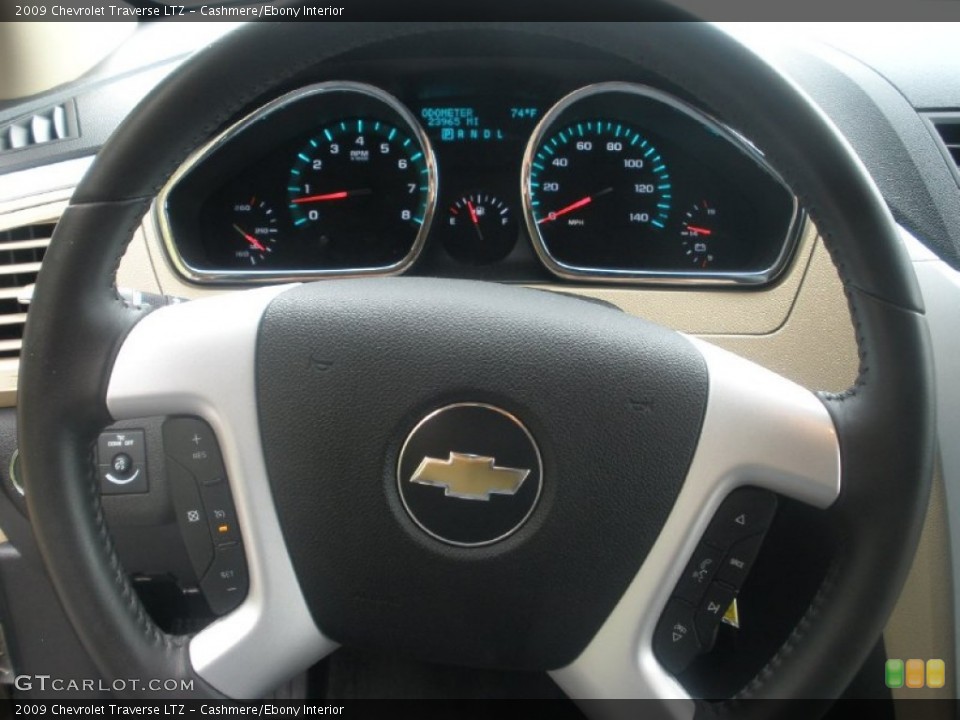 Cashmere/Ebony Interior Steering Wheel for the 2009 Chevrolet Traverse LTZ #80505133