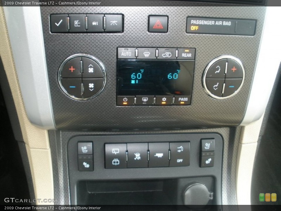Cashmere/Ebony Interior Controls for the 2009 Chevrolet Traverse LTZ #80505208