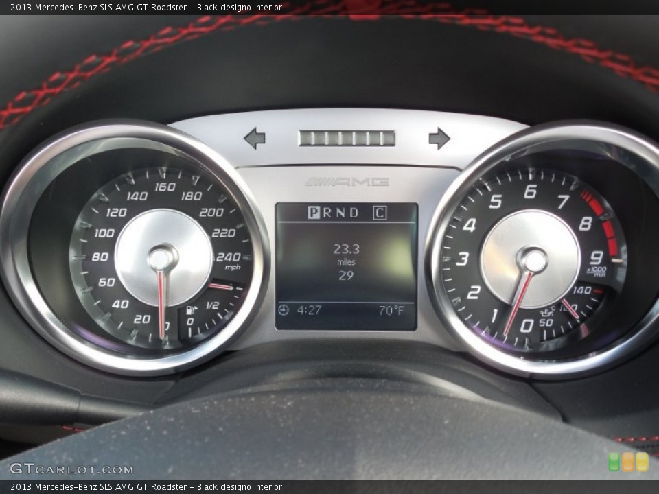 Black designo Interior Gauges for the 2013 Mercedes-Benz SLS AMG GT Roadster #80505247