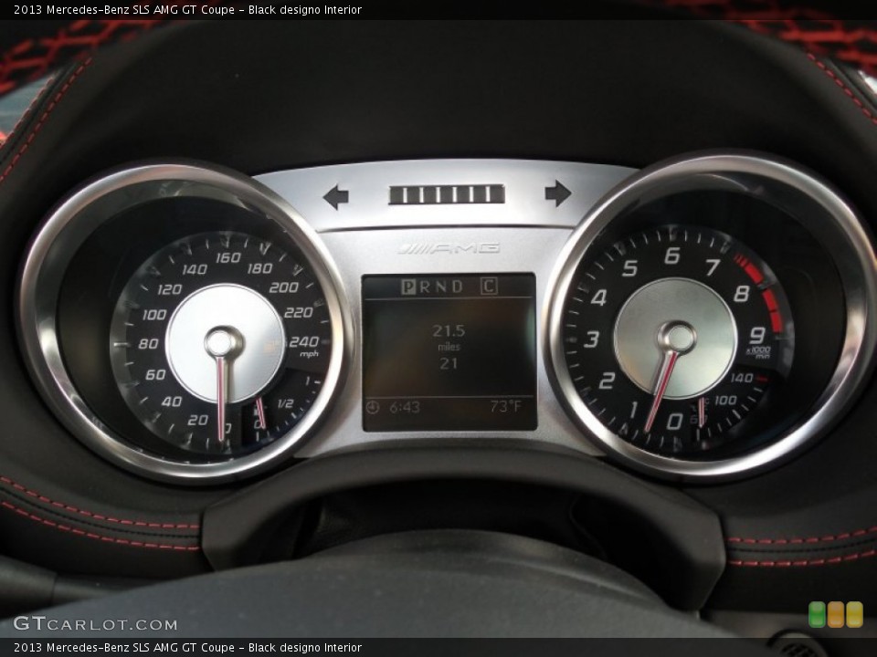 Black designo Interior Gauges for the 2013 Mercedes-Benz SLS AMG GT Coupe #80505727