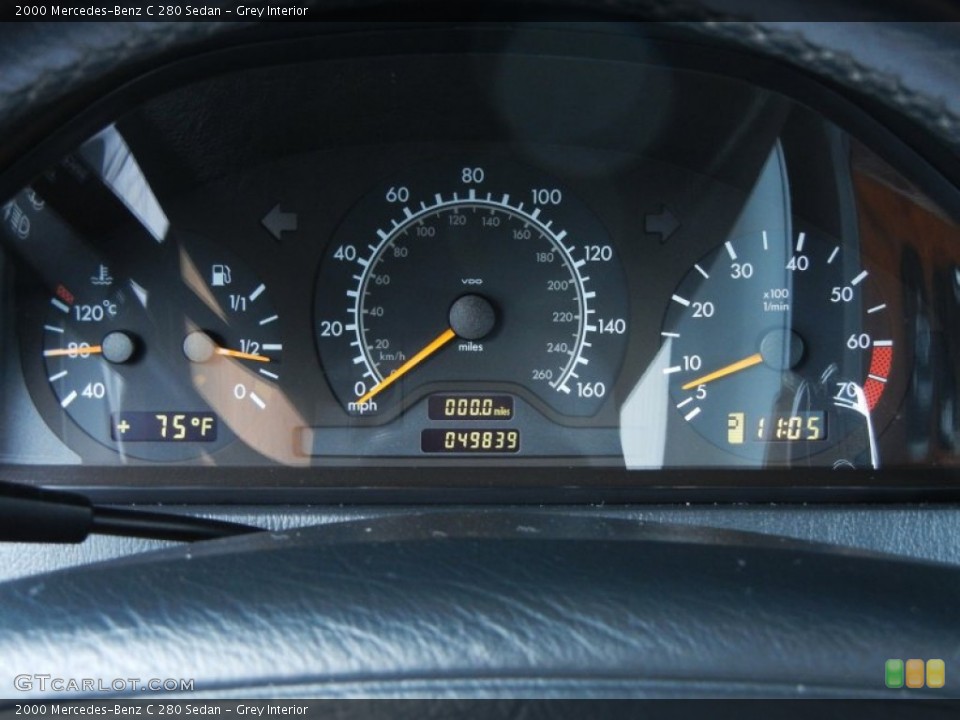 Grey Interior Gauges for the 2000 Mercedes-Benz C 280 Sedan #80506052