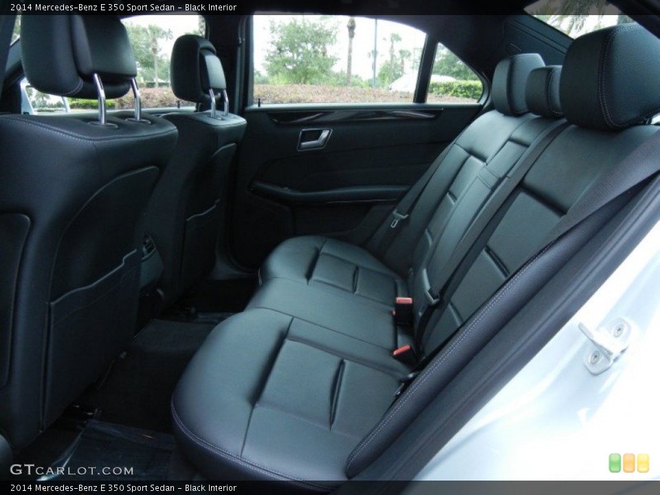 Black Interior Rear Seat for the 2014 Mercedes-Benz E 350 Sport Sedan #80506380