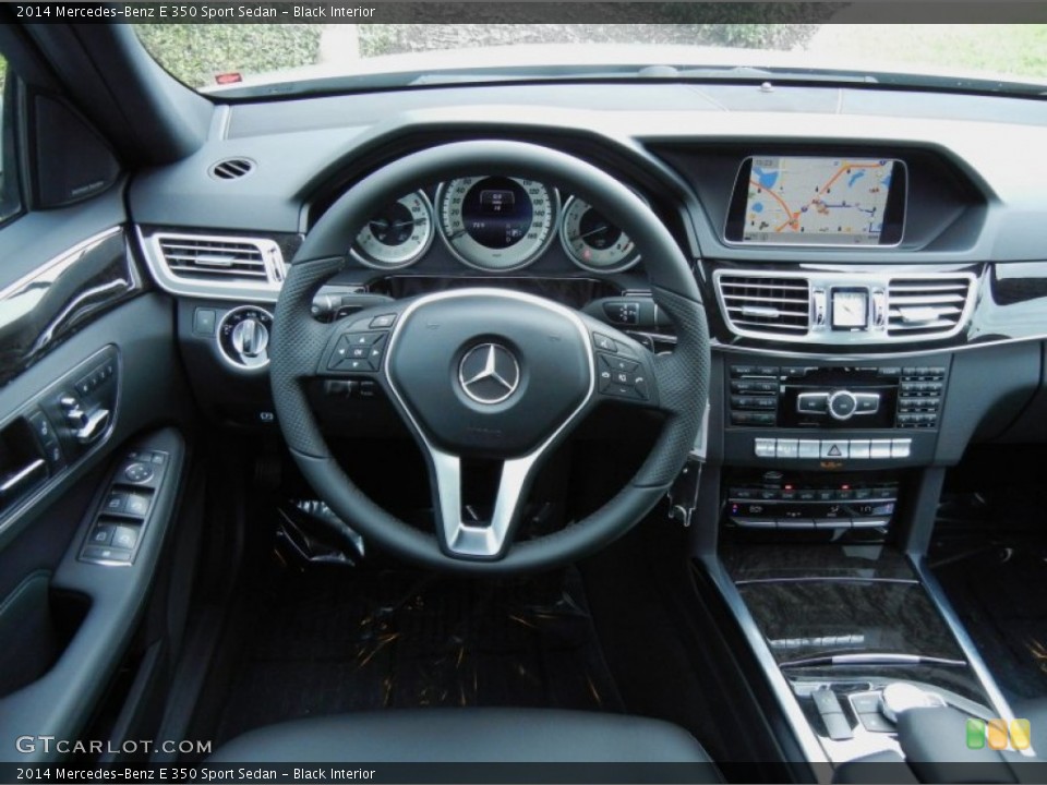 Black Interior Dashboard for the 2014 Mercedes-Benz E 350 Sport Sedan #80506435