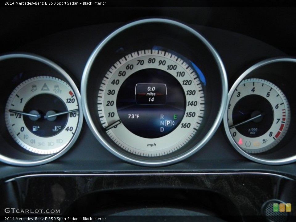 Black Interior Gauges for the 2014 Mercedes-Benz E 350 Sport Sedan #80506466