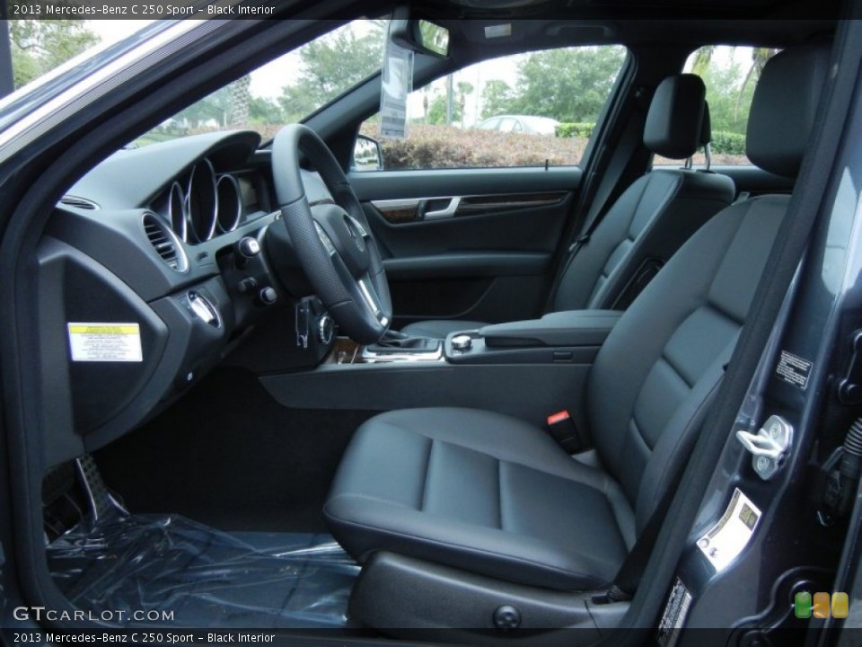 Black Interior Front Seat for the 2013 Mercedes-Benz C 250 Sport #80508082