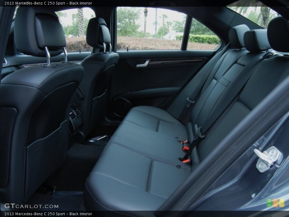 Black Interior Rear Seat for the 2013 Mercedes-Benz C 250 Sport #80508109