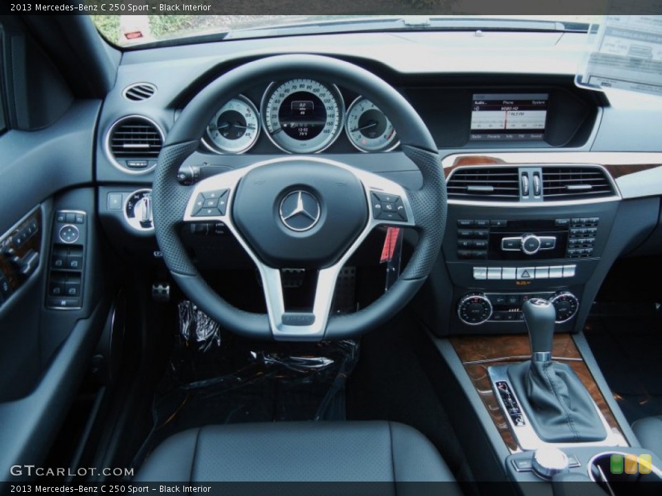 Black Interior Dashboard for the 2013 Mercedes-Benz C 250 Sport #80508158