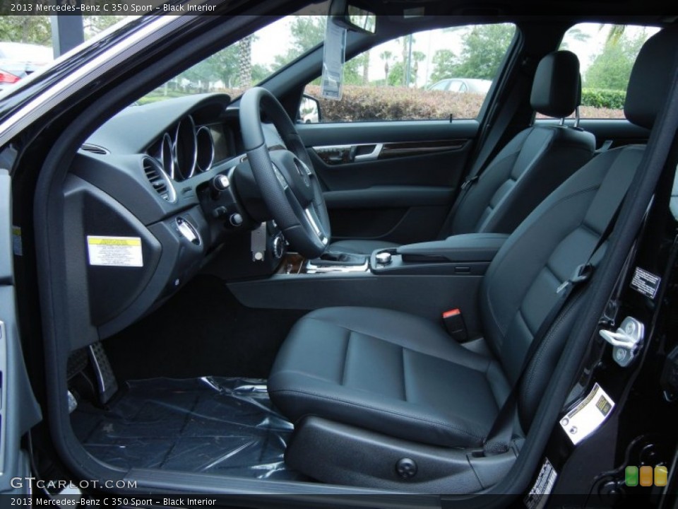 Black Interior Front Seat for the 2013 Mercedes-Benz C 350 Sport #80508410