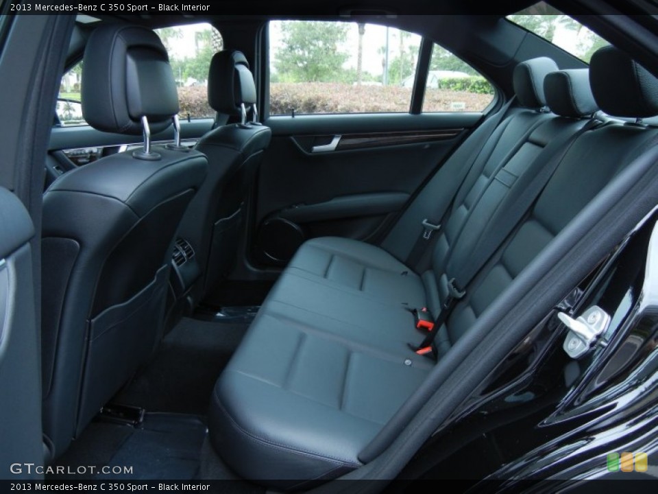 Black Interior Rear Seat for the 2013 Mercedes-Benz C 350 Sport #80508439