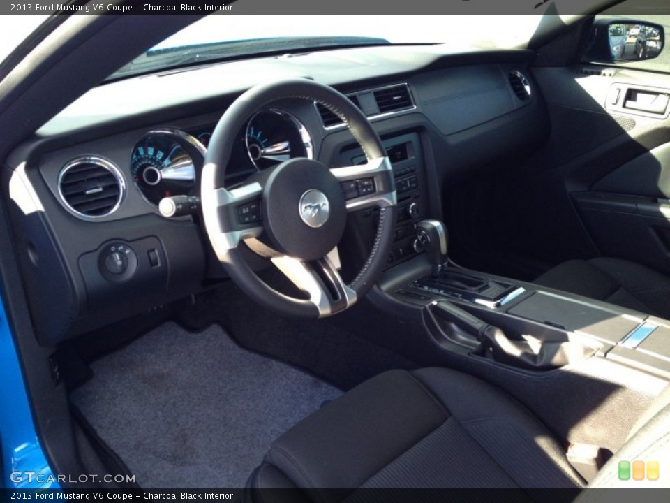 Charcoal Black Interior Prime Interior for the 2013 Ford Mustang V6 Coupe #80509071