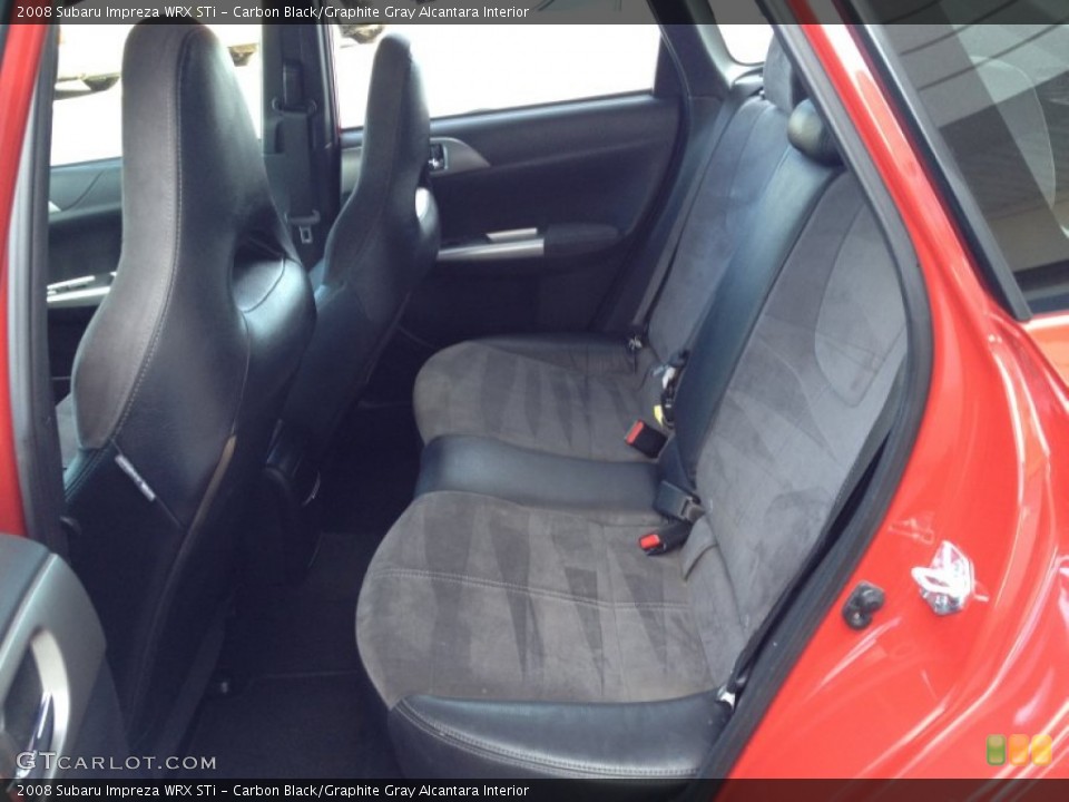 Carbon Black/Graphite Gray Alcantara Interior Rear Seat for the 2008 Subaru Impreza WRX STi #80510511