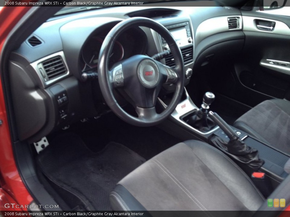 Carbon Black/Graphite Gray Alcantara Interior Photo for the 2008 Subaru Impreza WRX STi #80510559
