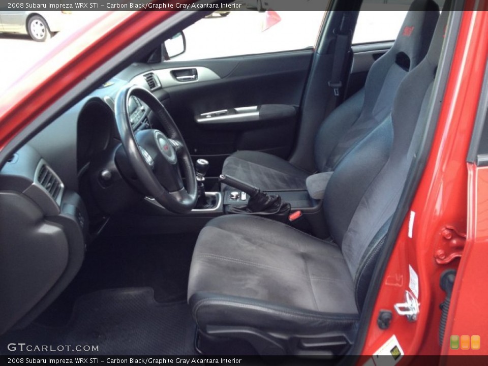 Carbon Black/Graphite Gray Alcantara Interior Front Seat for the 2008 Subaru Impreza WRX STi #80510578