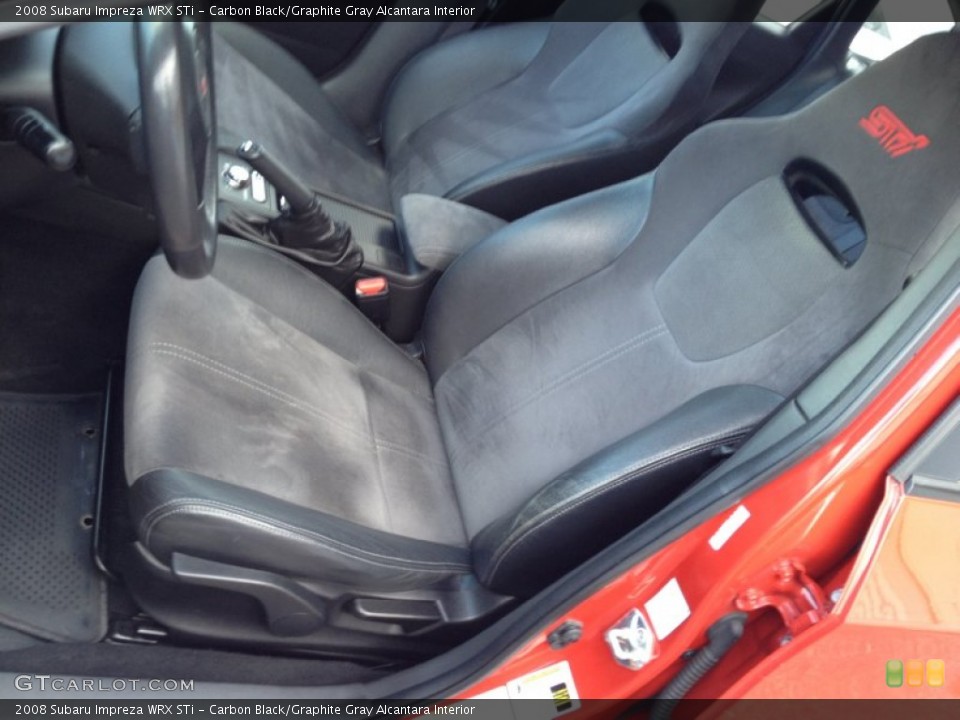 Carbon Black/Graphite Gray Alcantara Interior Front Seat for the 2008 Subaru Impreza WRX STi #80510602