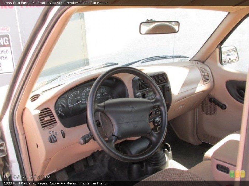 Medium Prairie Tan Interior Dashboard for the 1999 Ford Ranger XL Regular Cab 4x4 #80511100