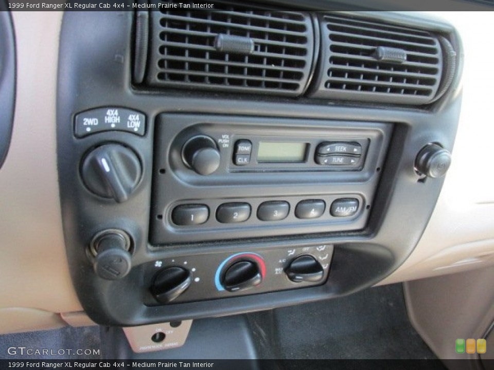 Medium Prairie Tan Interior Controls for the 1999 Ford Ranger XL Regular Cab 4x4 #80511160