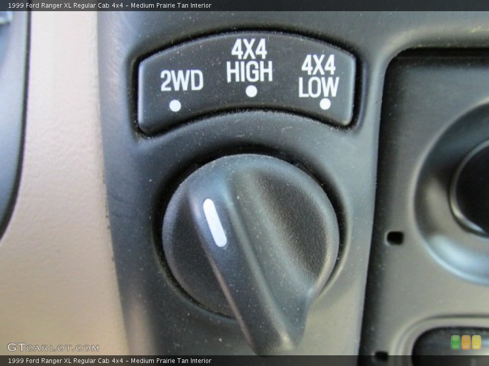 Medium Prairie Tan Interior Controls for the 1999 Ford Ranger XL Regular Cab 4x4 #80511177
