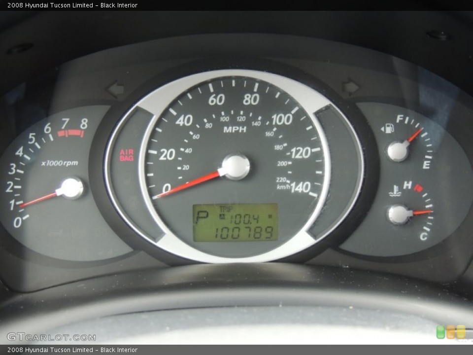 Black Interior Gauges for the 2008 Hyundai Tucson Limited #80514973
