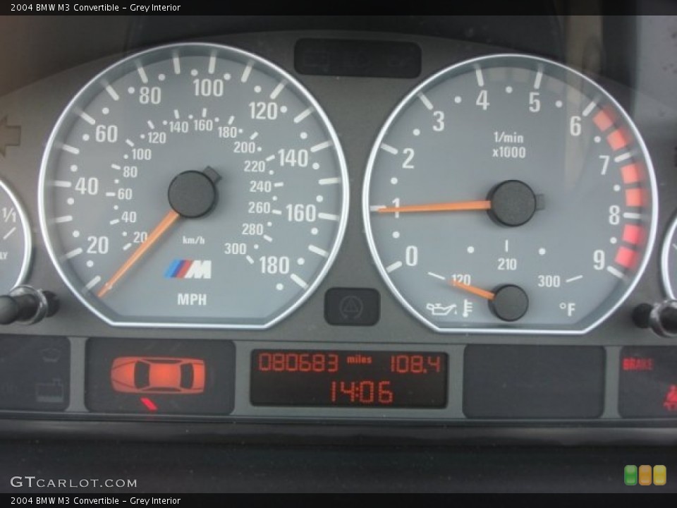 Grey Interior Gauges for the 2004 BMW M3 Convertible #80515868