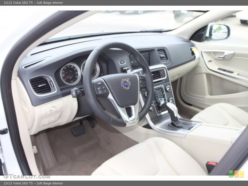 Soft Beige Interior Dashboard for the 2013 Volvo S60 T5 #80517190