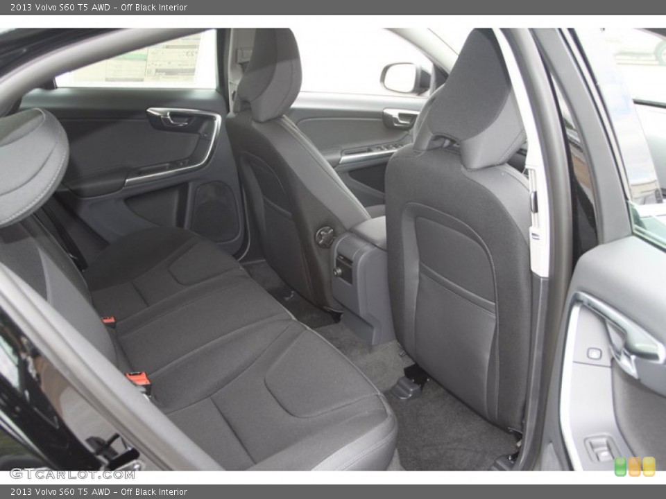 Off Black Interior Rear Seat for the 2013 Volvo S60 T5 AWD #80519281