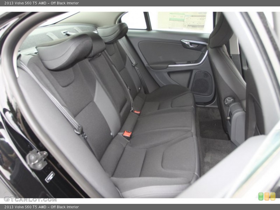 Off Black Interior Rear Seat for the 2013 Volvo S60 T5 AWD #80519301