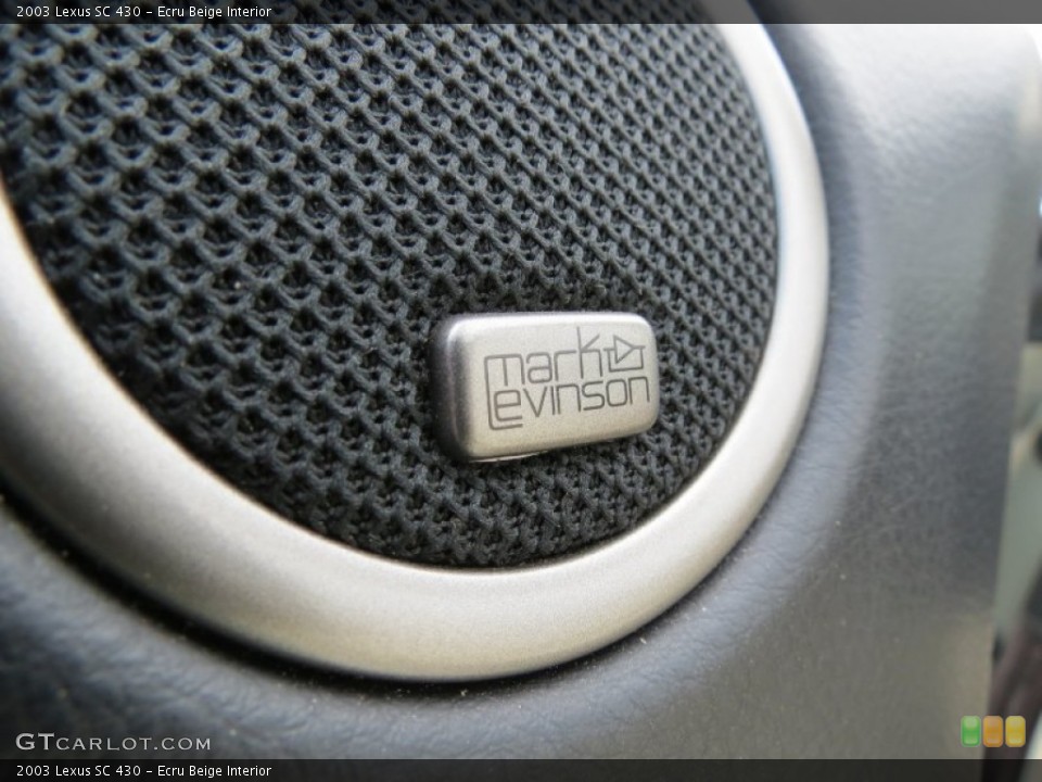 Ecru Beige Interior Audio System for the 2003 Lexus SC 430 #80519384
