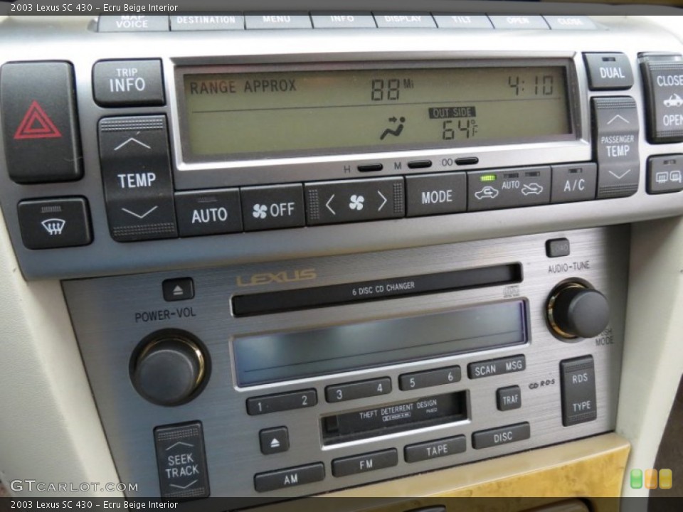 Ecru Beige Interior Controls for the 2003 Lexus SC 430 #80519656