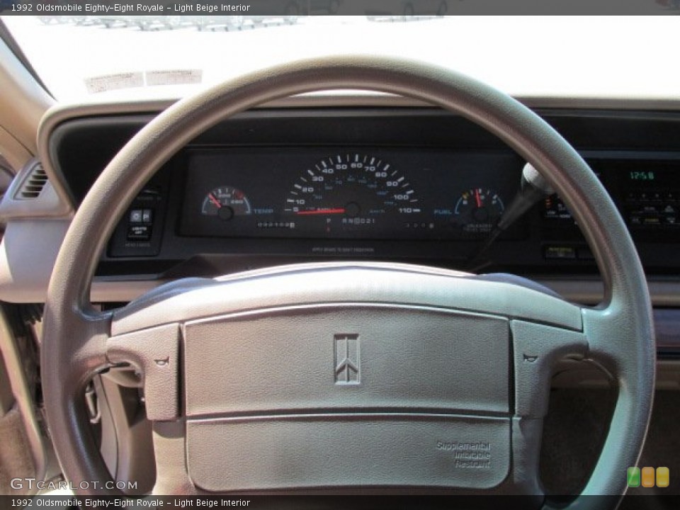 Light Beige Interior Steering Wheel for the 1992 Oldsmobile Eighty-Eight Royale #80519882