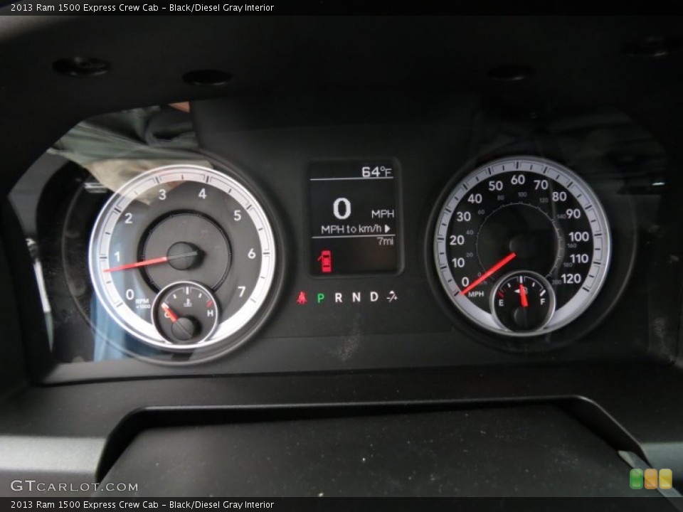 Black/Diesel Gray Interior Gauges for the 2013 Ram 1500 Express Crew Cab #80521390