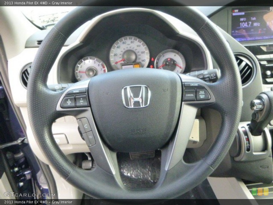 Gray Interior Steering Wheel for the 2013 Honda Pilot EX 4WD #80522717