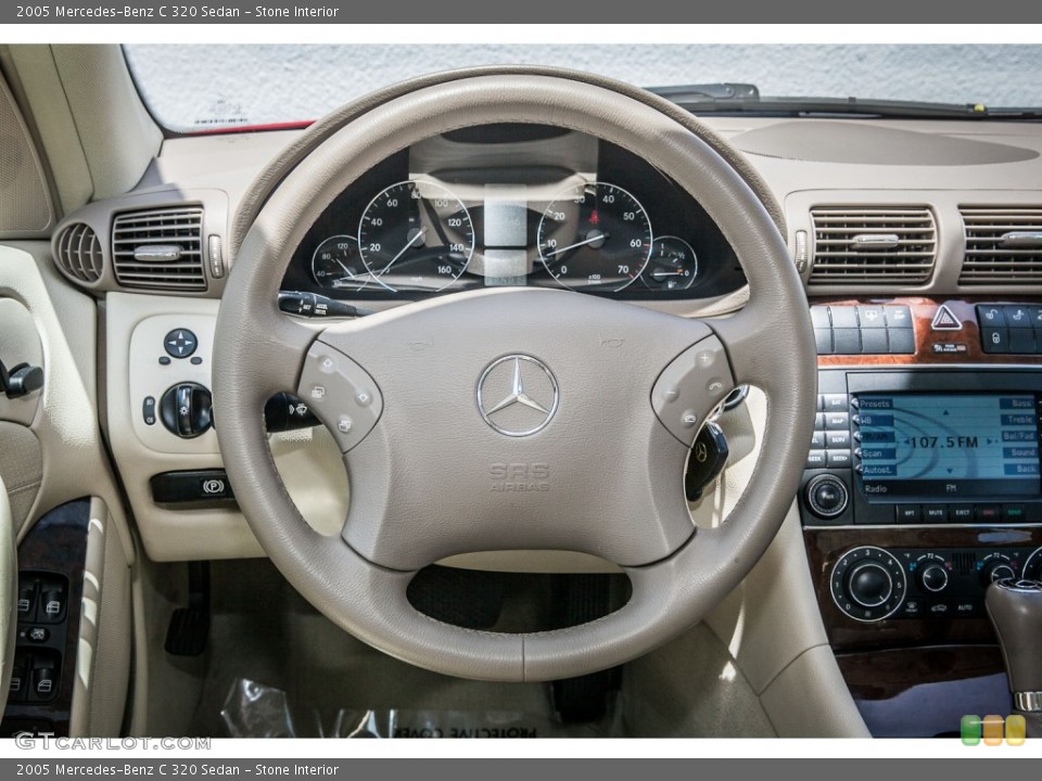 Stone Interior Steering Wheel for the 2005 Mercedes-Benz C 320 Sedan #80524246