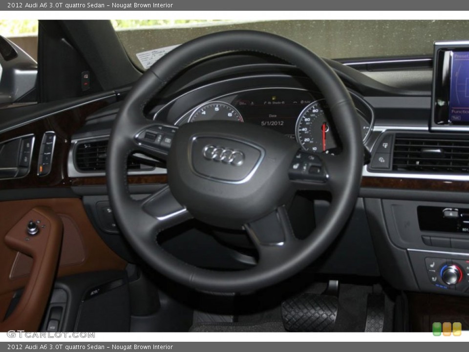 Nougat Brown Interior Steering Wheel for the 2012 Audi A6 3.0T quattro Sedan #80524729