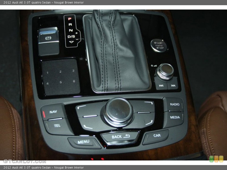 Nougat Brown Interior Controls for the 2012 Audi A6 3.0T quattro Sedan #80524847